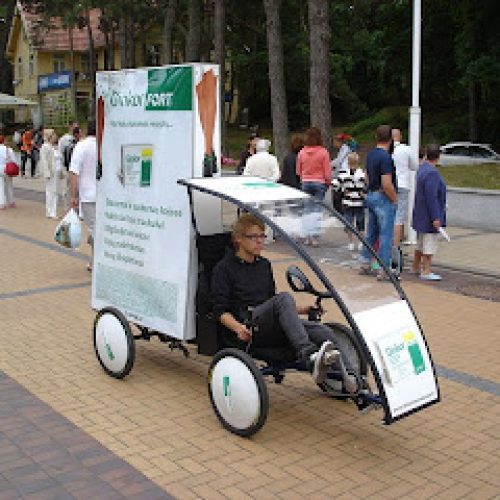 Billboarlu velosiped və ya Yaşıl Velosipedçilər üçün Əla Qazanc Mənbəyi
